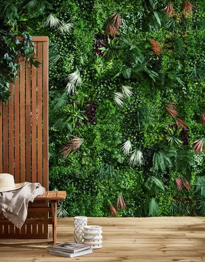 Tropical Artificial Wall Grass