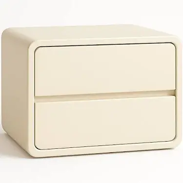 Ivory Edge Bedside Table